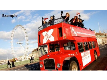 Autobus a due piani British Bus Tourist City Sightseeing open top traditional & modern London bu: foto 1
