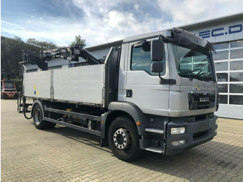 Autocarro pianale MAN TGM 18.340 Pritsche Kran ATLAS 105.2 *Hochsitz