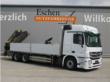 Autocarro pianale Mercedes-Benz 2644 LL 6x4, Palfinger PK 290002 Kran+JIB