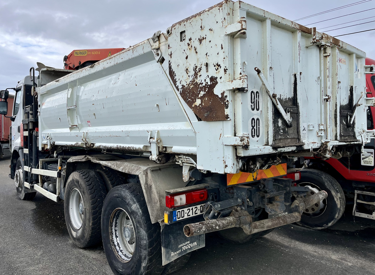 Autocarro ribaltabile RENAULT Premium Lander 460dxi bibenne grue Palfinger pk16001