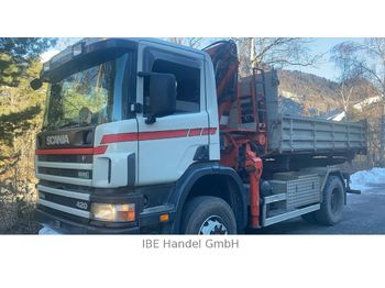 Autocarro ribaltabile Scania P124C 420 4x4, E3, Wechselsystem Kipper/Kran
