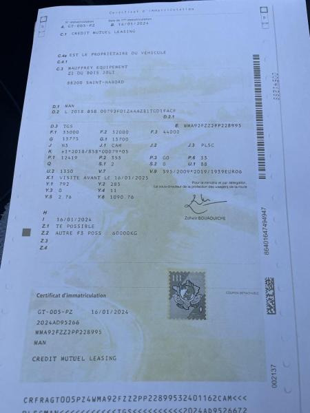 Camion centinato MAN TGS 35.480