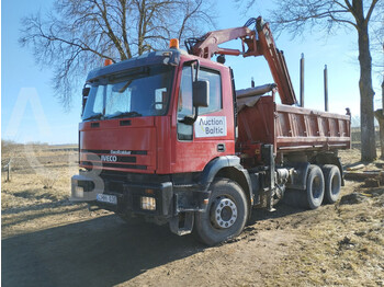 Autocarro ribaltabile, Camion con gru Iveco MAGIRUS 260-34: foto 1