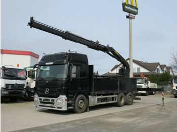 Autocarro con pianale/ Cassone fisso, Camion con gru Mercedes-Benz Actros 2546 L 6x2  Pritsche Heckkran Lift/Lenk: foto 1