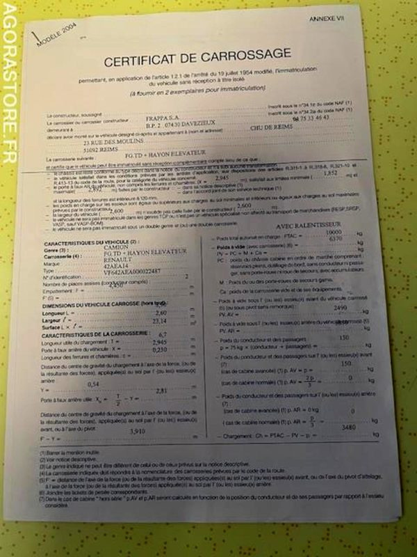 Camion POID LOURD  RENAULT MIDLUM