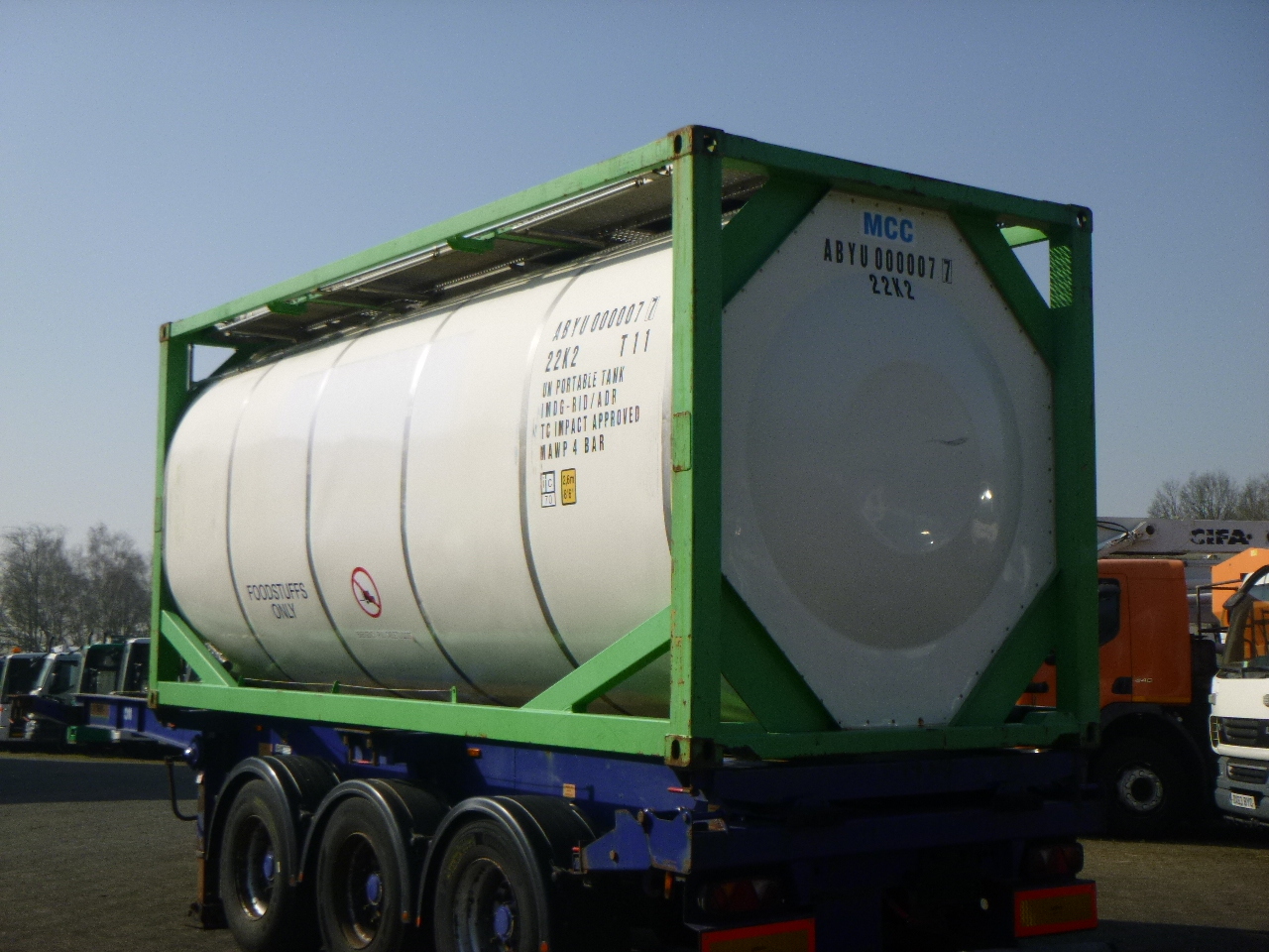 Container cisterna, Semirimorchio Danteco Food tank container inox 20 ft / 25 m3 / 1 comp: foto 3