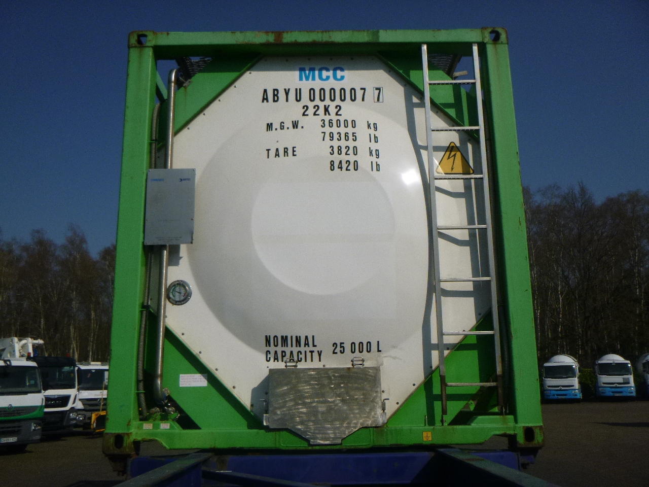 Container cisterna, Semirimorchio Danteco Food tank container inox 20 ft / 25 m3 / 1 comp: foto 5