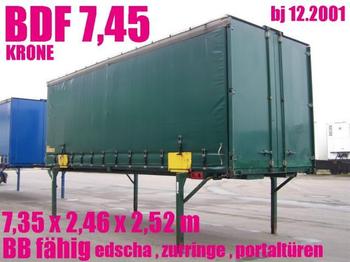 Krone WECHSELBRÜCKE 7,45 /2 abstellhöhen / gardine - Cassa mobile/ Container