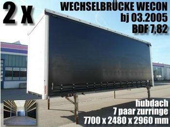  WECON WECHSELBRÜCKE JUMBO BDF 7,82 HUBDACH 2 x - Cassa mobile/ Container