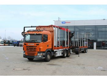camion trasporto legname, camion con gru Scania R480, 6x4, PALFINGER EPSILON m120z96 + UMIKOV