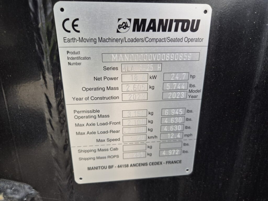 Pala articolata MANITOU MLA 3-25H miniloader