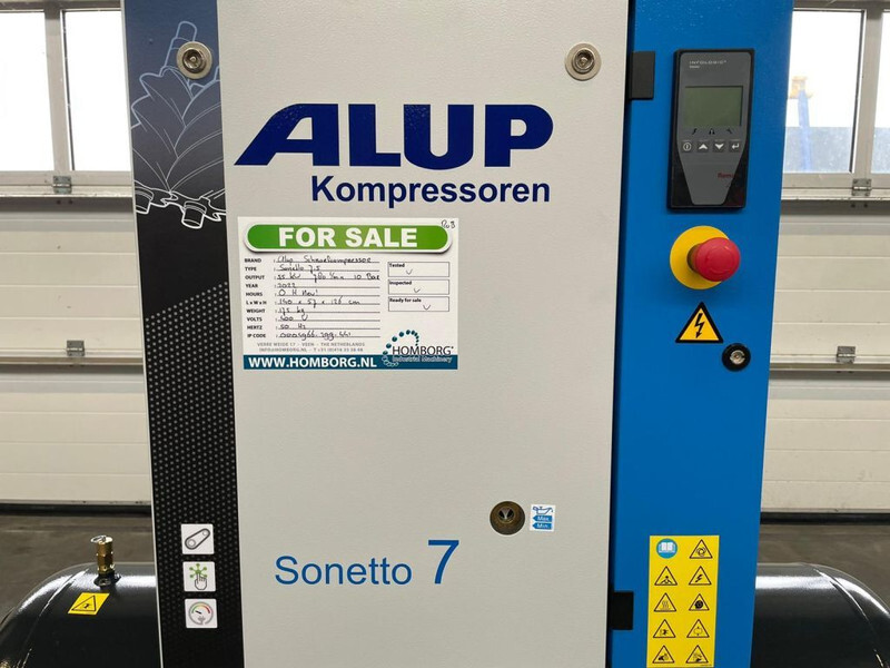 Compressore d'aria nuovo Alup Sonetto 7.5 + 200 Elektrische Schroefcompressor 5.5 kw 780 L / min 10 Bar: foto 5
