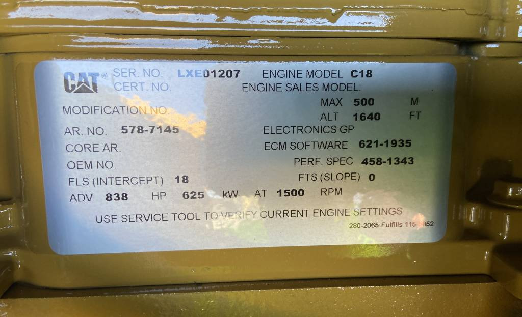 Gruppo elettrogeno CAT DE715E0 - C18 - 715 kVA Generator - DPX-18030: foto 14