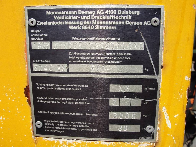 Compressore d'aria Demag mannesmann SC 40 ES: foto 4