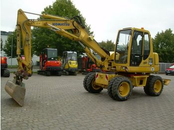 Escavatore gommato Komatsu PW 95 R, Bj. 06, 3985 BH, hydr. VA, MS08, GLV