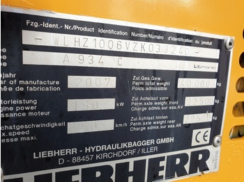 Escavatore per movimentazione Liebherr A934C Litronic