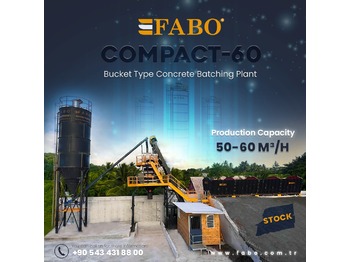 Impianto di calcestruzzo nuovo FABO SKIP SYSTEM CONCRETE BATCHING PLANT | 60m3/h Capacity | Ready In Stock: foto 1