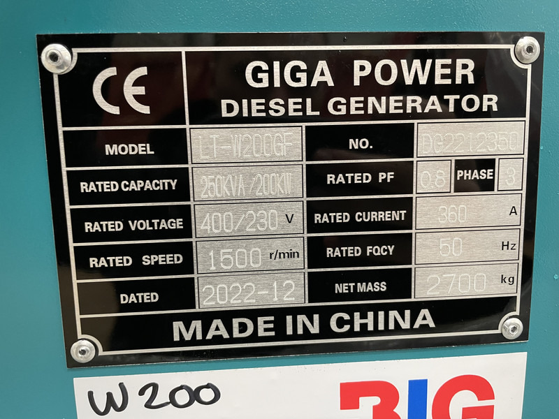Leasing di Giga power LT-W200GF 250KVA closed box Giga power LT-W200GF 250KVA closed box: foto 10
