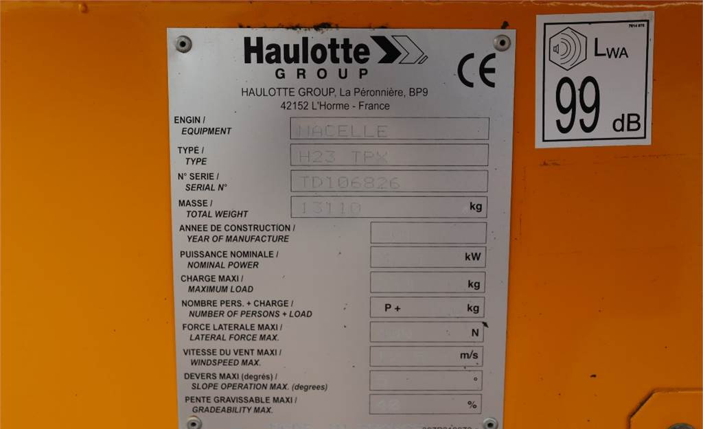 Leasing di Haulotte H23TPX Diesel, 4x4 Drive, 22.6m Working Height, 19  Haulotte H23TPX Diesel, 4x4 Drive, 22.6m Working Height, 19: foto 6