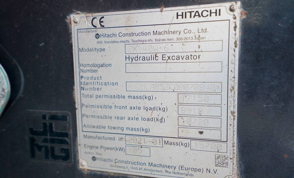 Escavatore gommato Hitachi ZX140W-6 UUDELLA ENGCONILLA: foto 10