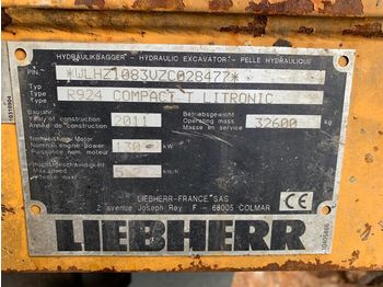 Escavatore cingolato LIEBHERR R924 COMPACT LITRONIC: foto 1