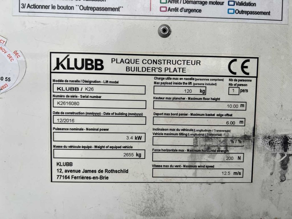 Piattaforma autocarrata, Furgone chiuso Renault Master 2.3 dCi / KLUBB K26, 12m: foto 12