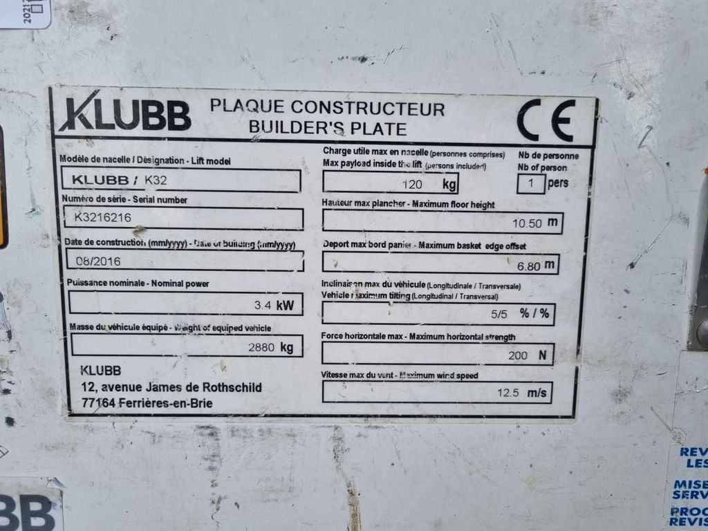 Piattaforma autocarrata, Furgone Renault Master 2.3 dCi / KLUBB K32, 12m: foto 10