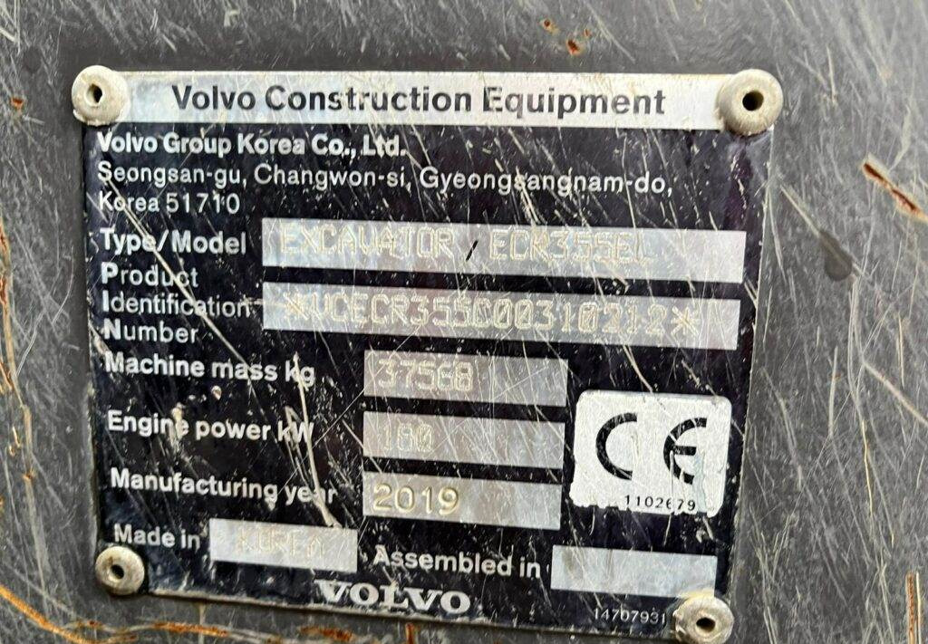 Escavatore cingolato Volvo ECR355EL: foto 9