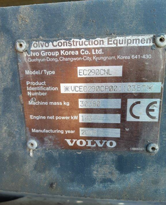 Escavatore cingolato Volvo EC 290 C N L: foto 5