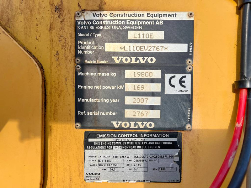 Pala gommata Volvo L110E German Machine / Well Maintained: foto 18
