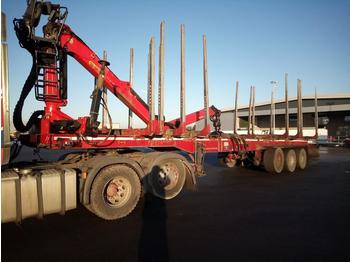 Rimorchio forestale, Semirimorchio 2014 Robinson Tri Axle Log Trailer, Front Lift, Palfinger Hydraulic Crane, Log Grab (Plating Certificate Available): foto 1