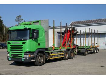 Camion trasporto legname Scania G480 6x4 mit Palfinger + Svan 3 Achsen