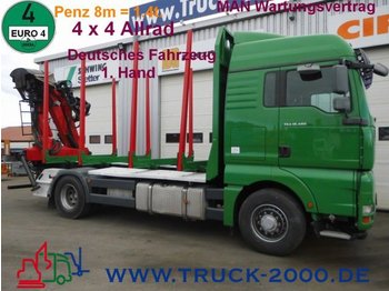 MAN TGA 18.480 4x4PenzKran8m=1.7t.*1.Hd*DeutscherLKW - Rimorchio forestale