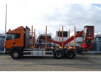 Scania R 480 6X4 LOG TRANSPORT WITH JONSERED 1020 CRANE - Rimorchio forestale