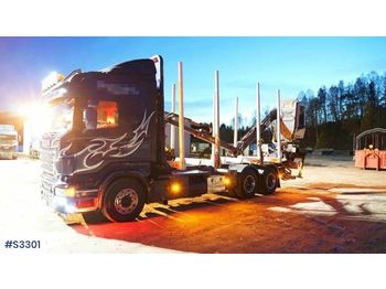 Rimorchio forestale SCANIA R560 6X4 Timber Truck with Crane: foto 1