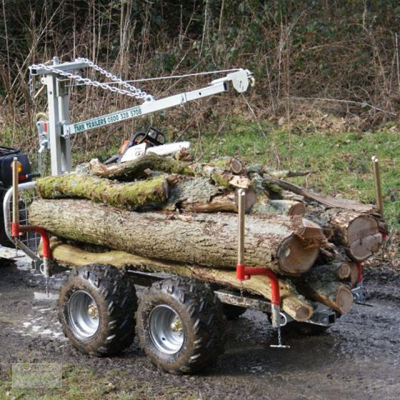 Rimorchio forestale nuovo Vemac ATV Quad 2ton Rückewagen Holzrückewagen Forst Kran Traktor: foto 2