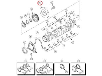 Albero motore Cummins 6CT FLX3010 Crankshaft shock absorber J914119