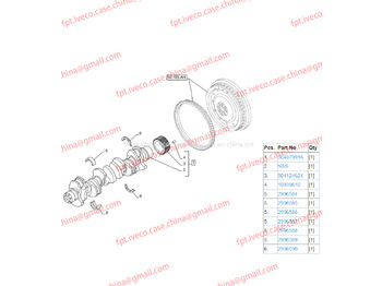 Albero motore FPT IVECO CASE Cursor9 F2CFE614A*B041/F2CGE614F*V004 5802431166 Crankshaft tile Repair Kit (green)2996585/2996587