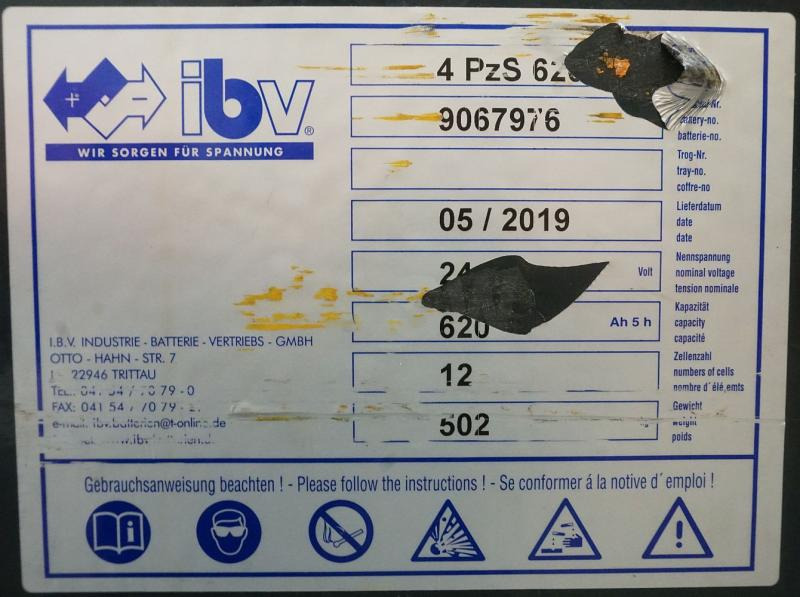 Batteria IBV 24 Volt 4 PzS 620 Ah: foto 6
