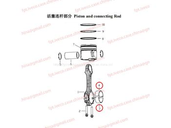 Motore e ricambi MAN D0836 connecting rod bearing shell 02410-0693/02410-0692