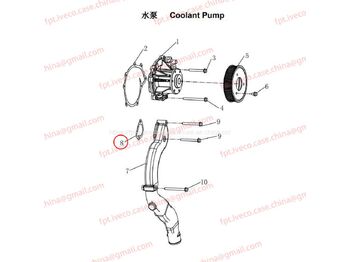 Pompa del liquido di raffreddamento MAN D0836 Coolant pump Gasket 06901-0196