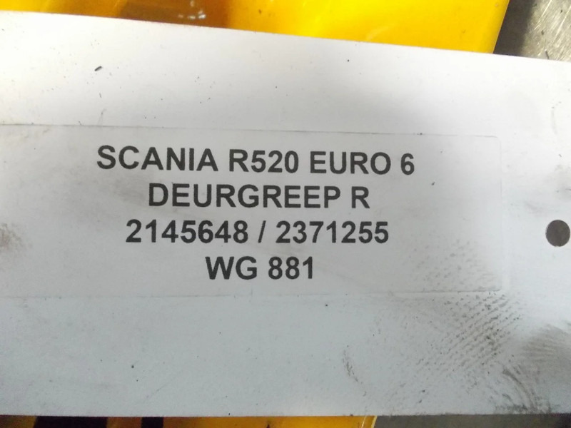 Cabina e interni per Camion Scania R520 2145648/2371255 DEURGREEP R EURO 6: foto 3