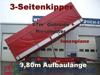 KEMPF 3-Seiten Getreidekipper 67m³   9.80m Aufbaulänge - Rimorchio cisterna