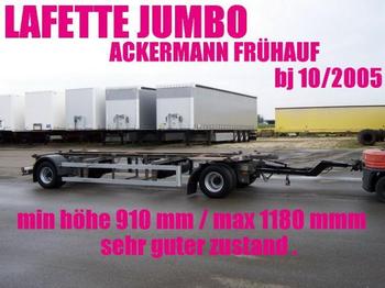 Ackermann LAFETTE JUMBO 910 - 1180 mm zwillingsbereift 2 x - Rimorchio portacontainer/ Caisse interchangeable
