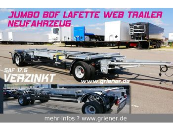 Web-Trailer WFZ/W 18 / JUMBO LAFETTE BDF 7,15/7,45 /17,5 SAF  - Rimorchio portacontainer/ Caisse interchangeable