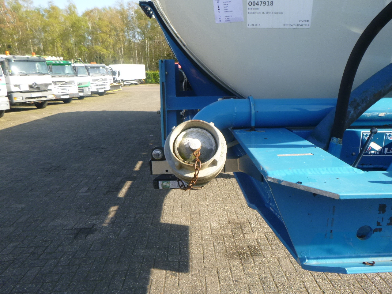 Semirimorchio cisterna per il trasporto di farina Feldbinder Powder tank alu 60 m3 / Compressor diesel engine.: foto 24