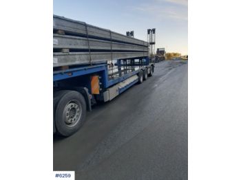 Semirimorchio pianale ribassato HRD 3 axle machine trailer w / pull-out: foto 1