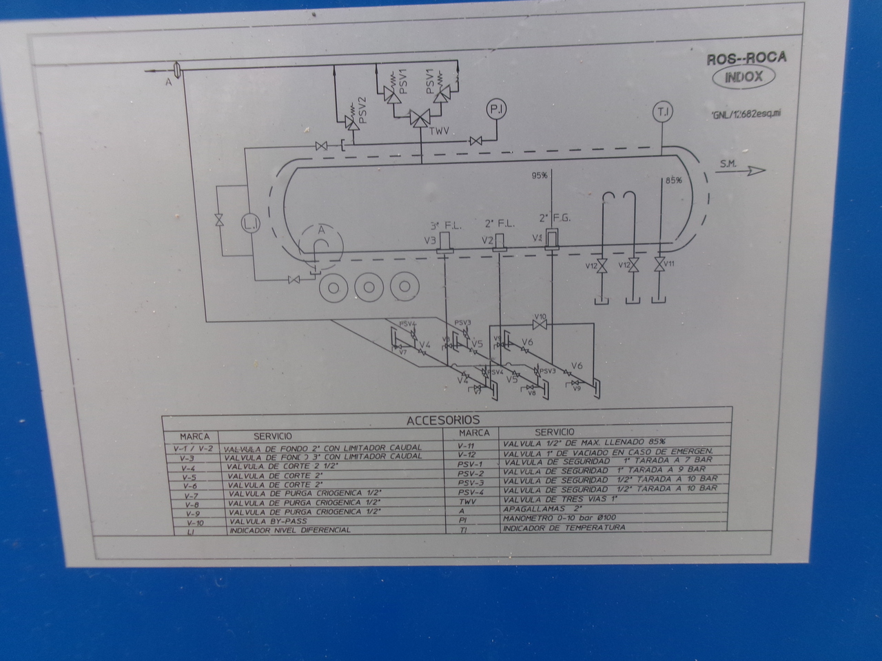 Semirimorchio cisterna per il trasporto di gas Indox Low-pressure LNG gas tank inox 56.2 m3 / 1 comp: foto 13