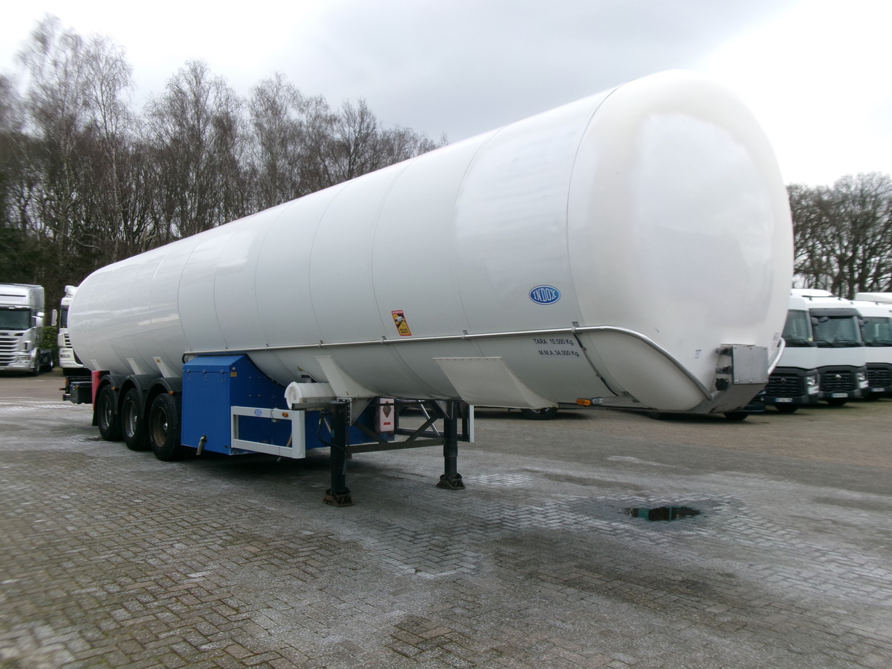 Semirimorchio cisterna per il trasporto di gas Indox Low-pressure LNG gas tank inox 56.2 m3 / 1 comp: foto 2