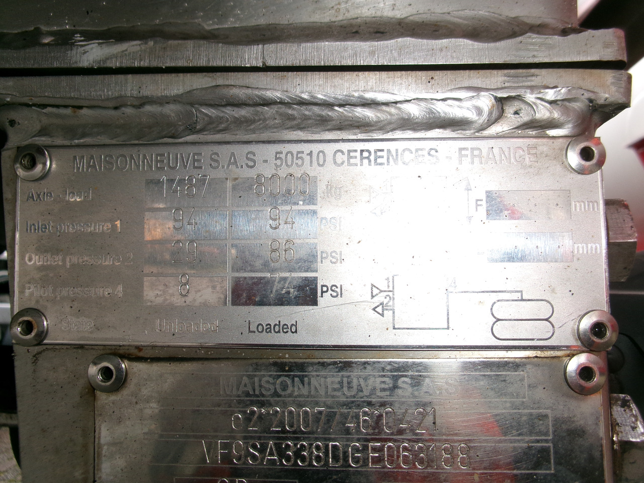Semirimorchio cisterna per il trasporto di alimenti Maisonneuve Food tank inox 30 m3 / 1 comp: foto 18